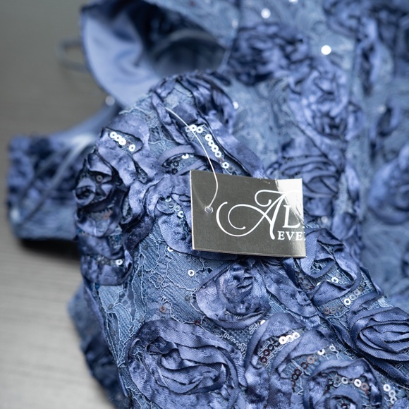 Alex Evenings - Off-The-Shoulder Sequined Lace Gown - Picture 14 of 14